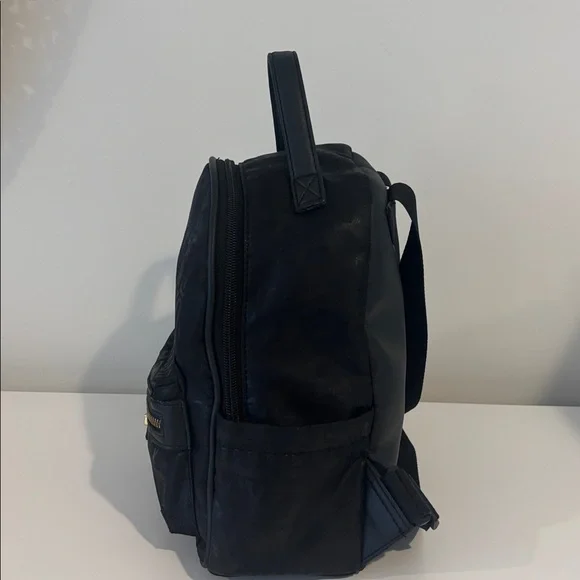 JUICY COUTURE Ransom Note mini backpack black adjustable straps zip pockets - Picture 4 of 17